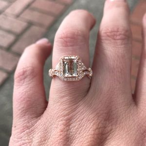 14KT Rose Gold 2.20 Morganite ring